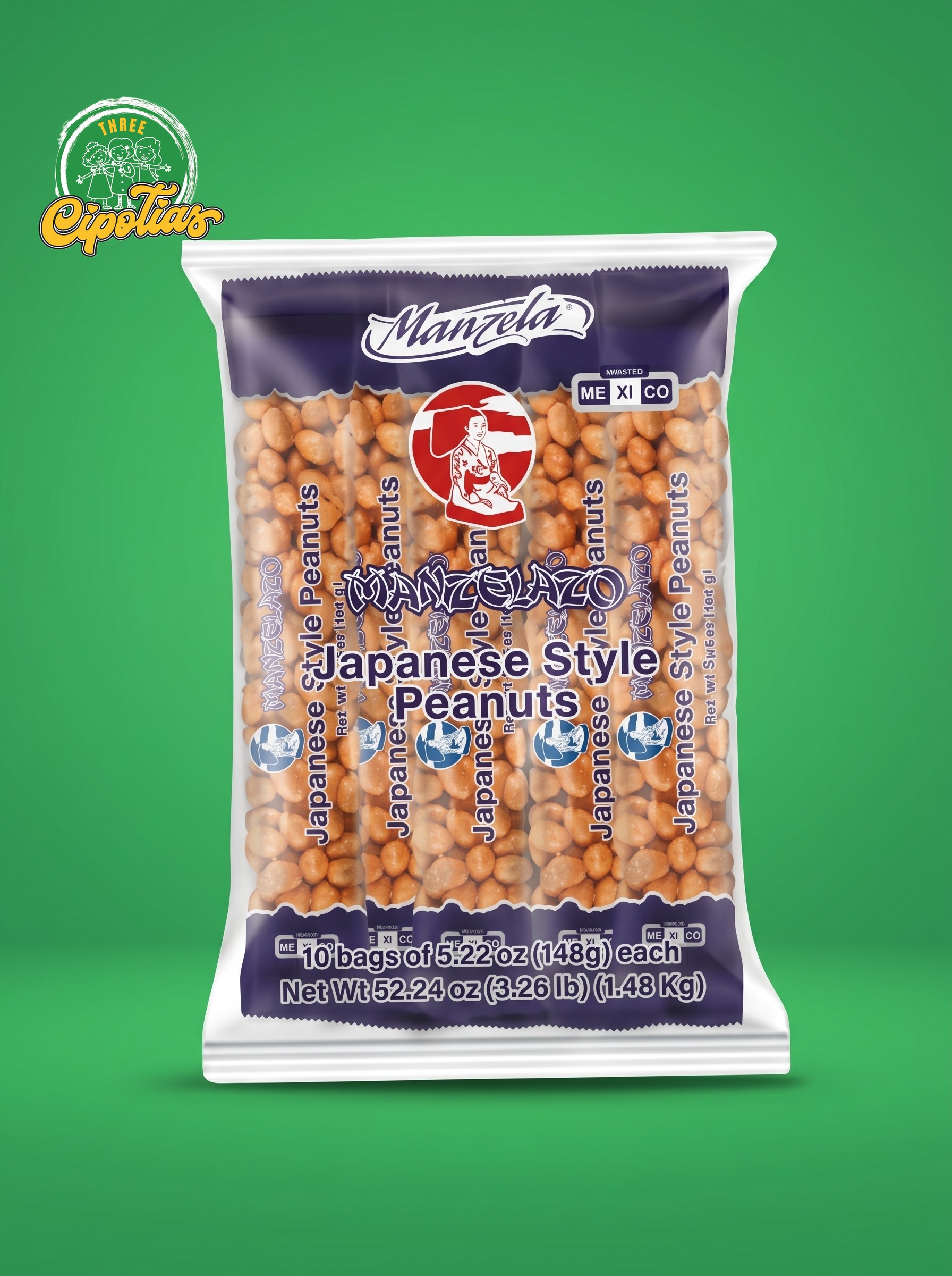 Manzela Japanese Peanuts 10 bolsas