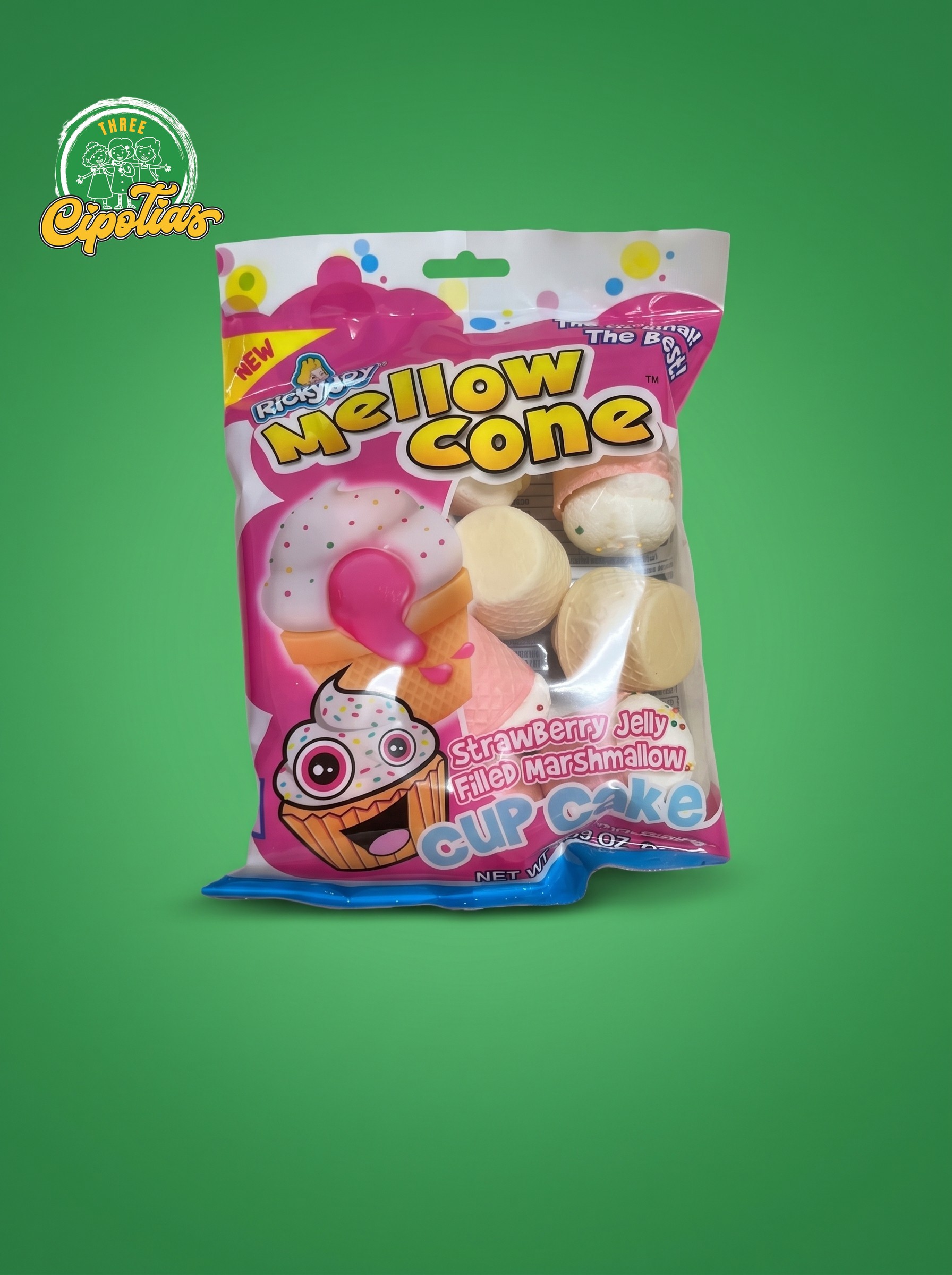 Ricky Joy Mellow Cone Cupcake Fresa Jelly