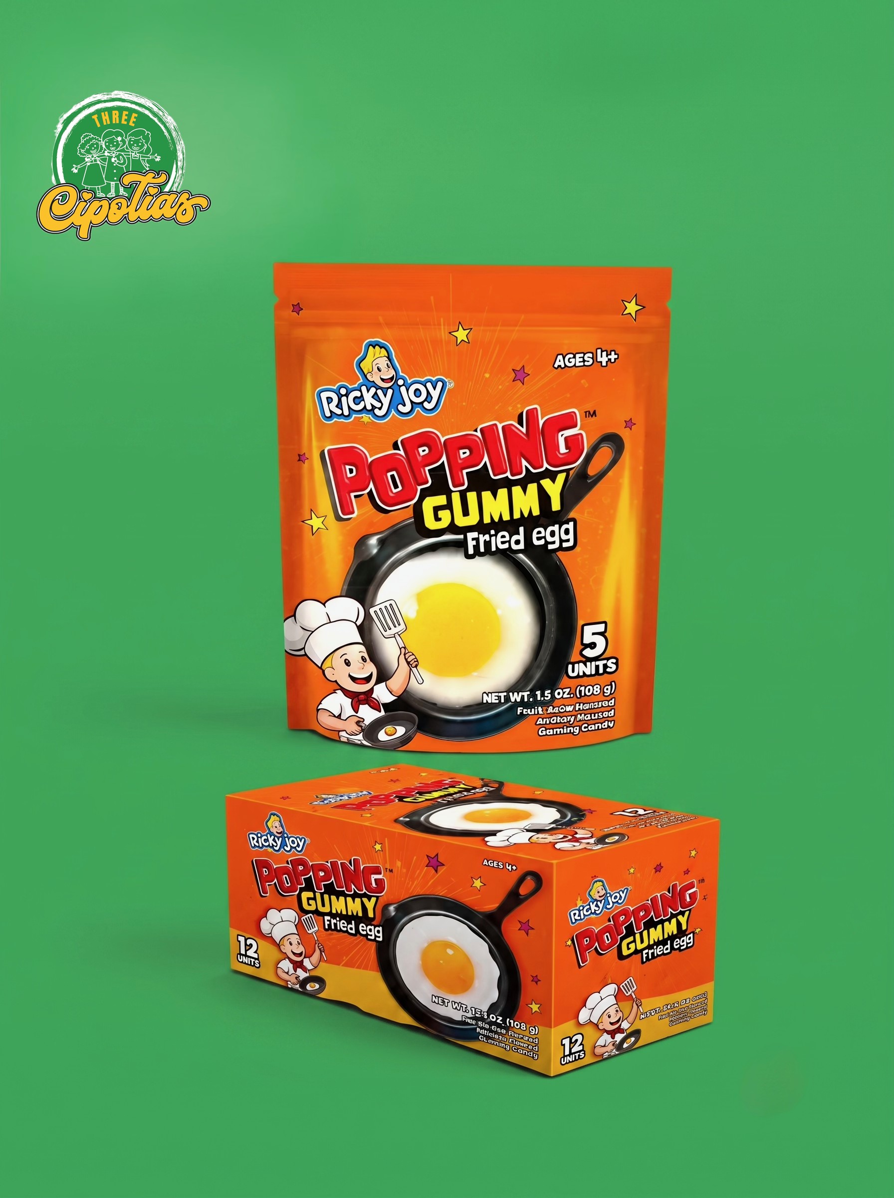 Ricky Joy Popping Gummy Huevo Frito
