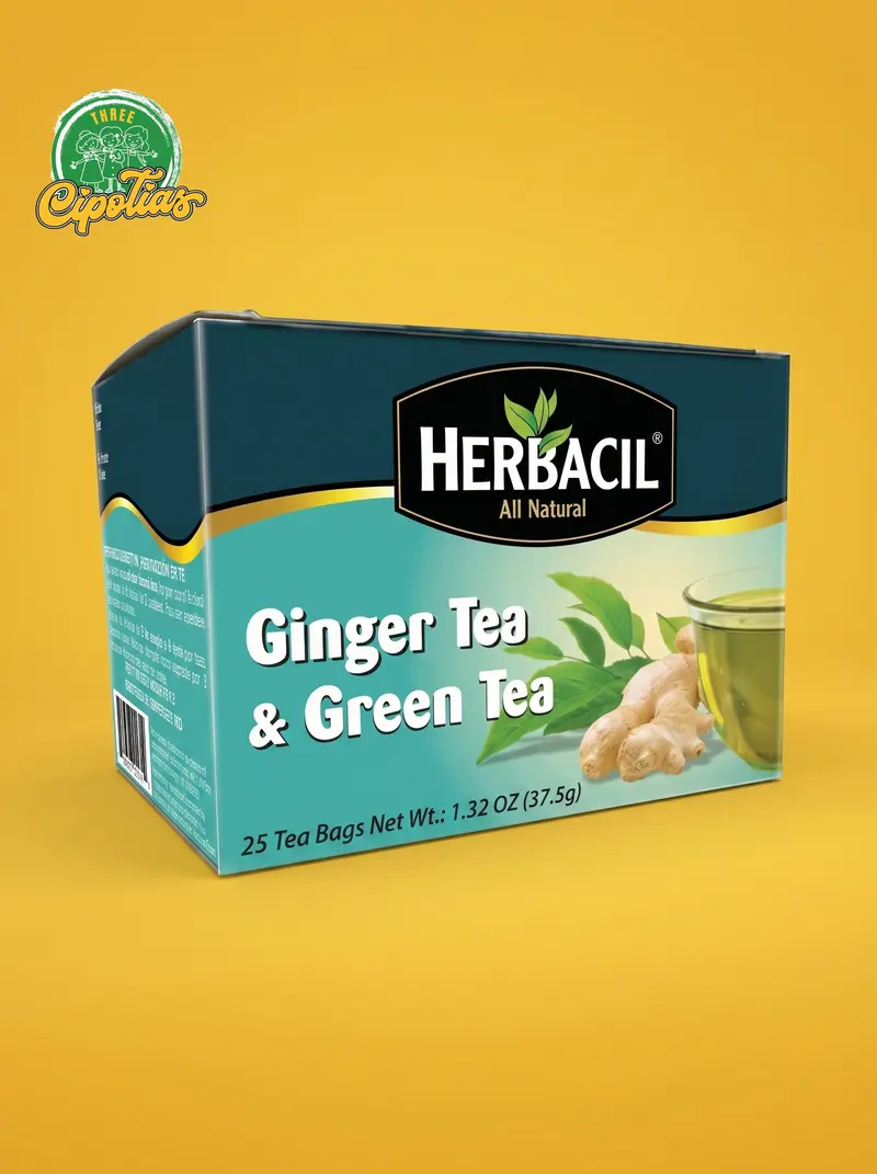 Herbacil Té Verde y Jengibre 25ct