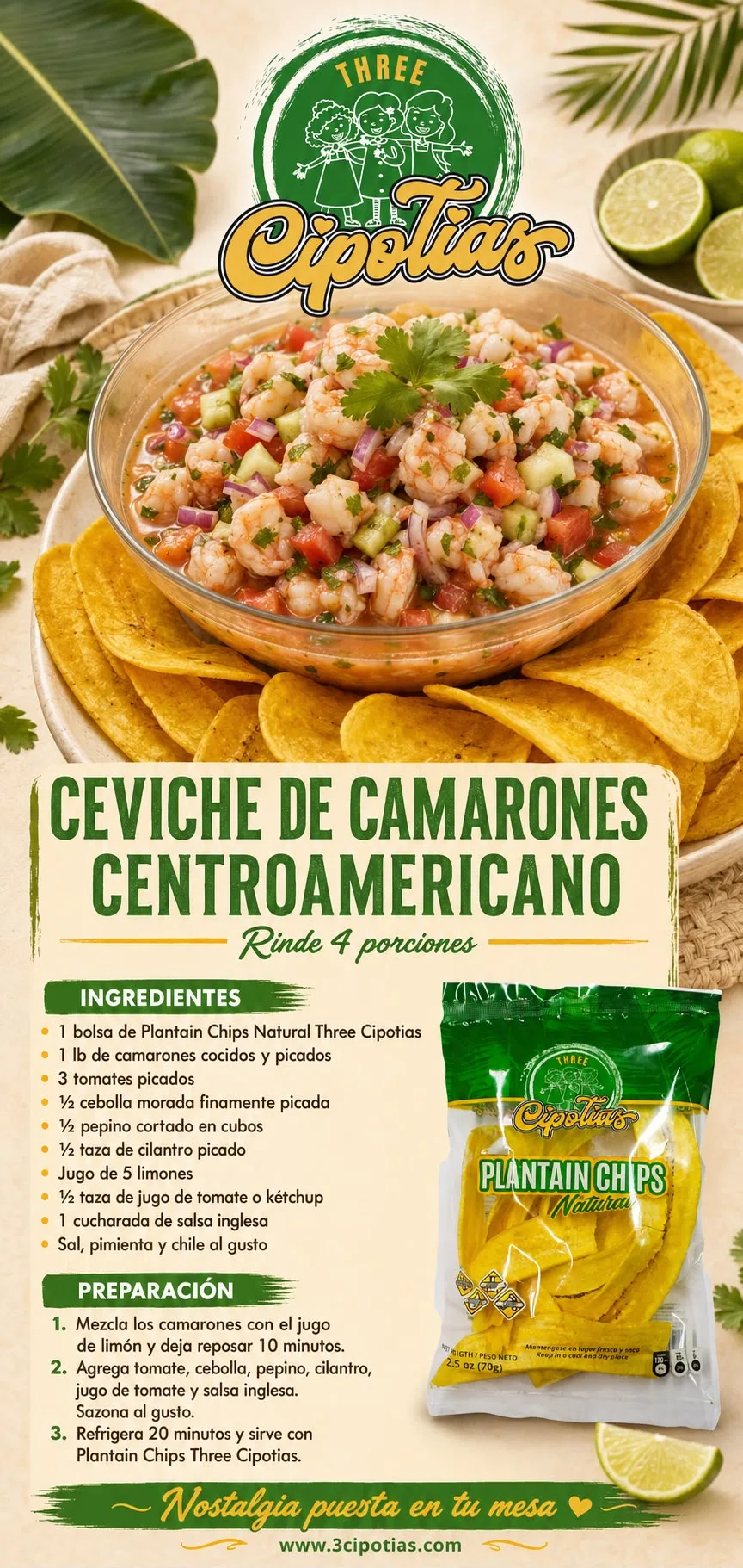 Ceviche de Camarones Centroamericano