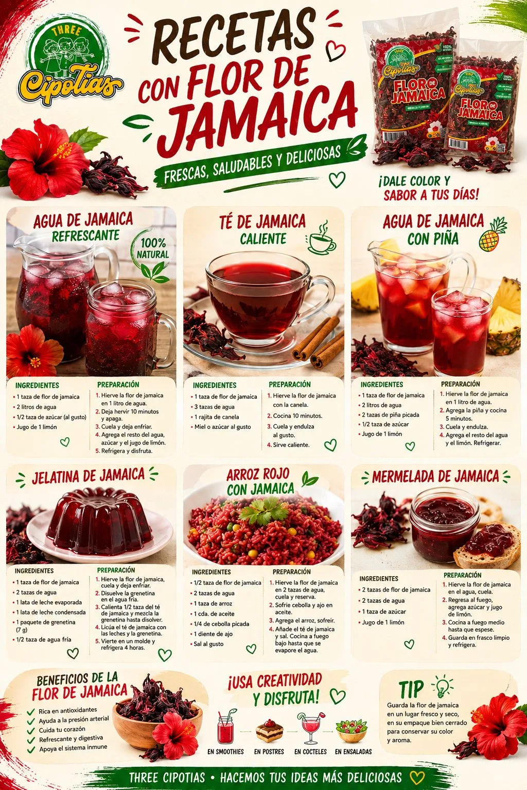 Recetas con Flor de Jamaica